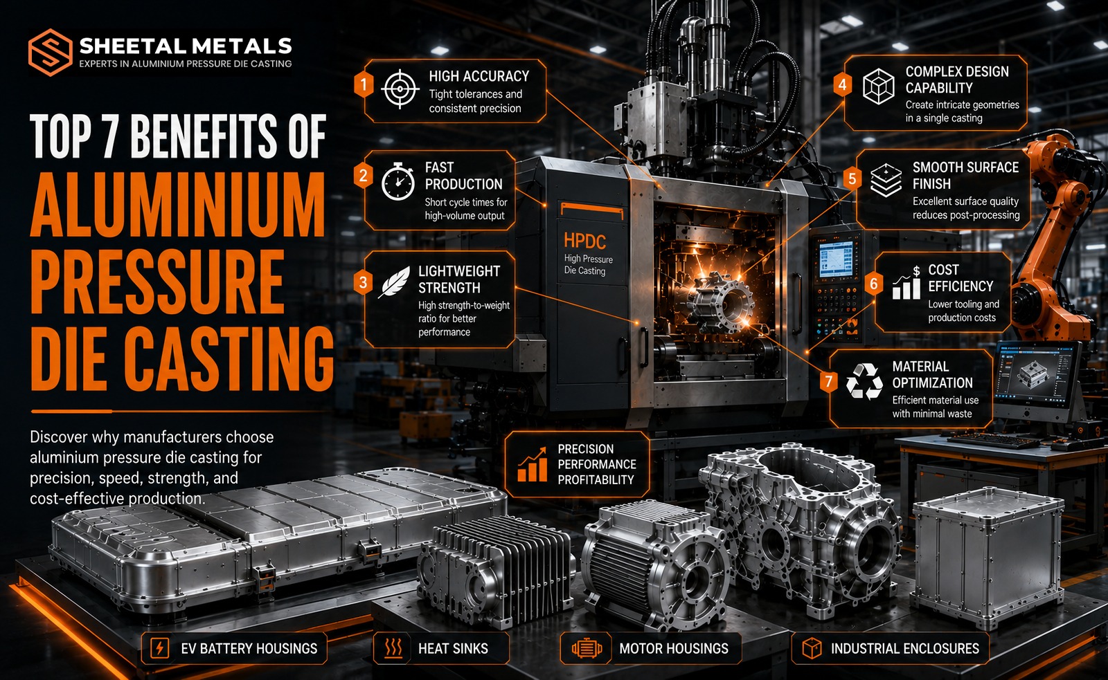 Top 7 Benefits of Aluminium Pressure Die Casting