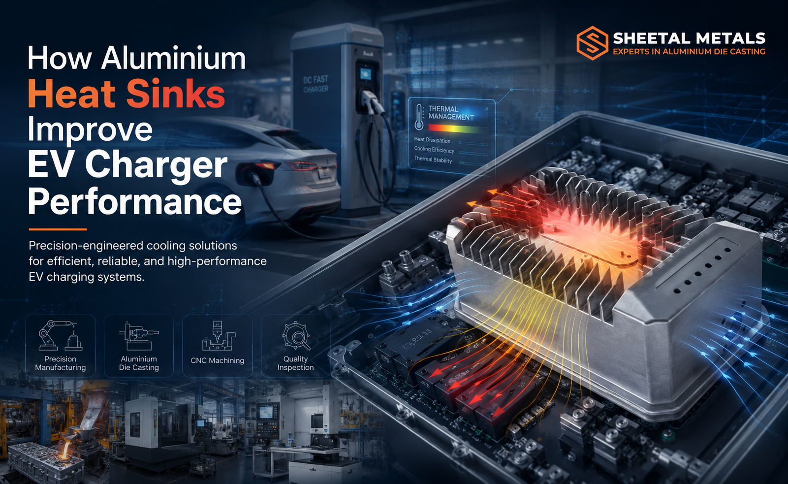 How Aluminium Heat Sinks Improve EV Charger Performance and Reliability
