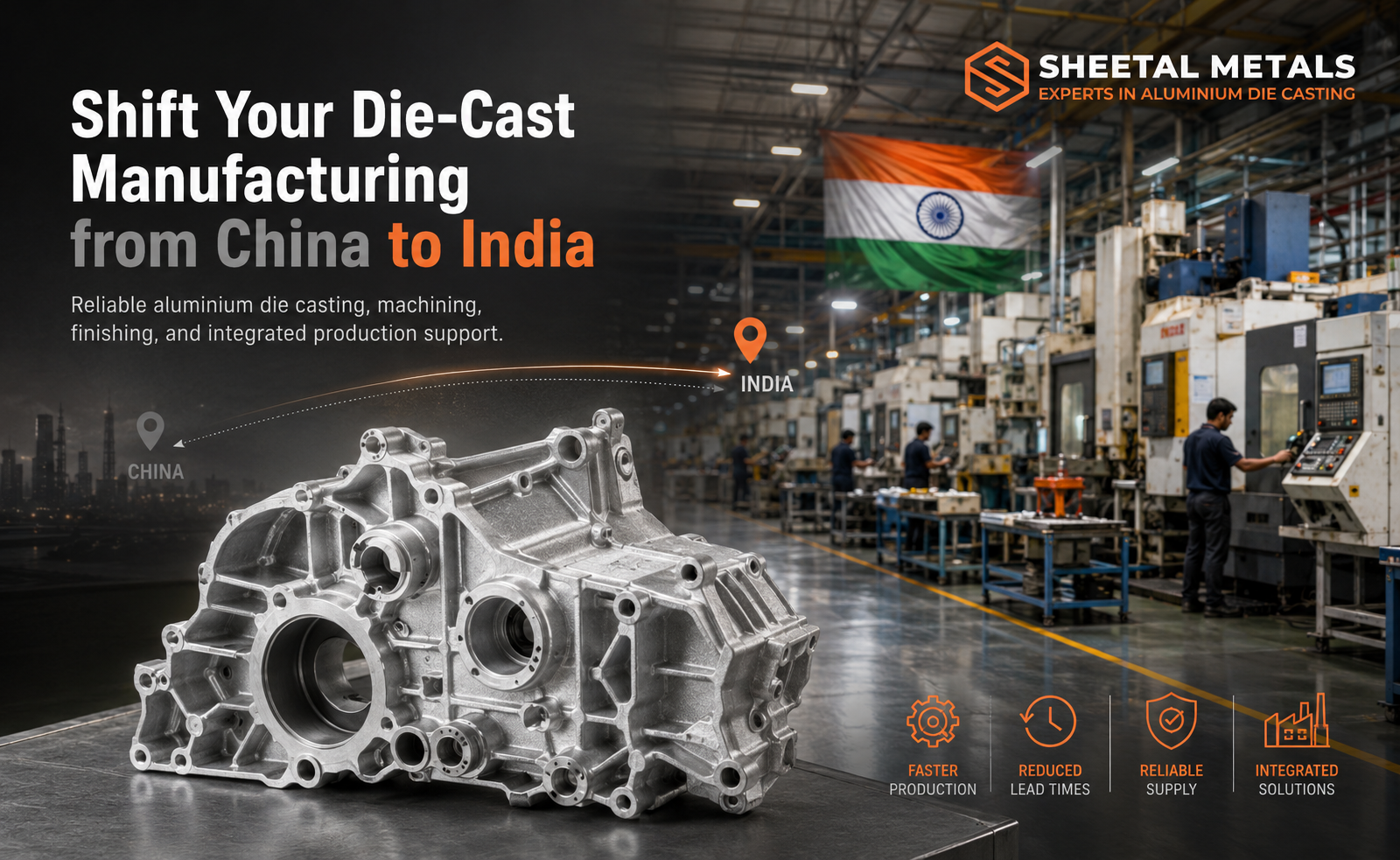 Looking to Shift Die-Cast Components from China to India? Sheetal Metals Is Your Ideal Manufacturing Partner